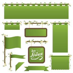 green banners
