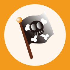 Pirate flags theme elements N2