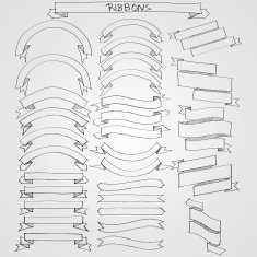 ribbon sketch