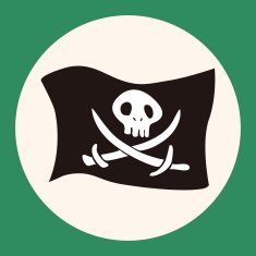 Pirate flags theme elements N3