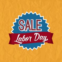 Labor Day Sale Badge Label