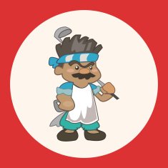 person character golfers theme elements