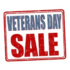 Veterans Day Sale stamp