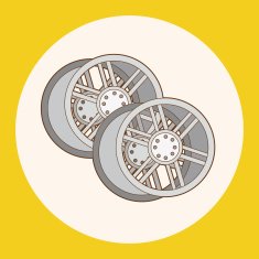 racing wheel theme elements vector eps