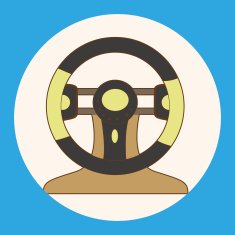 racing steering wheel theme elements vector eps