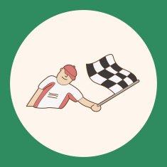 start racing theme elements vector eps
