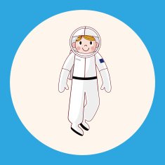 Space Astronaut theme elements vector eps10 N2