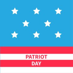 Stars Srips background Patriot day Flat design