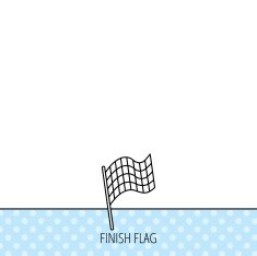 Finish flag icon Start race sign N11