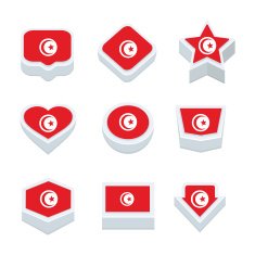 turkey flags icons and button set nine styles
