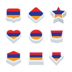 argentina flags icons and button set nine styles