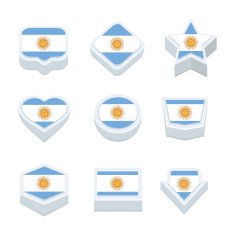 antigua and barbuda flags icons button set nine styles