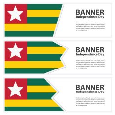 togo Flag banners collection independence day