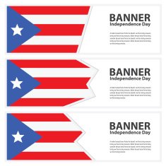 PUERTO RICO Flag banners collection independence day
