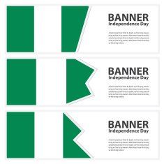 nigeria Flag banners collection independence day
