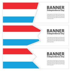 luxembourg Flag banners collection independence day
