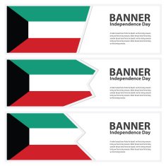 kuwait Flag banners collection independence day