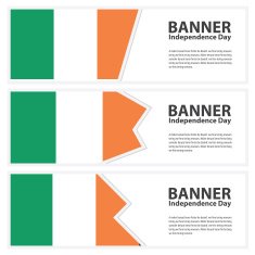 Ireland Flag banners collection independence day