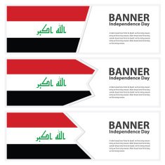 iraq Flag banners collection independence day