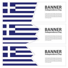 greece Flag banners collection independence day