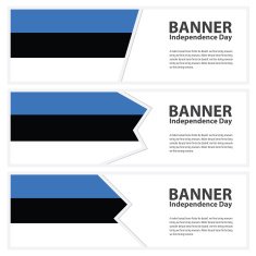 estonia Flag banners collection independence day