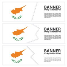 Cyprus Flag banners collection independence day