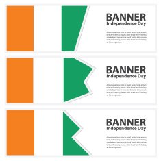cote d'ivoire Flag banners collection independence day