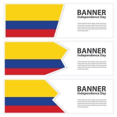 colombia Flag banners collection independence day