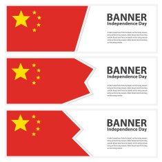 china Flag banners collection independence day