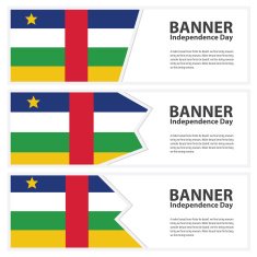 central african republic Flag banners collection independence da