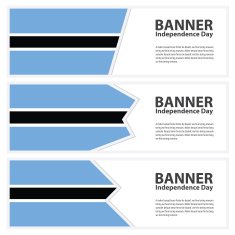 botswana Flag banners collection independence day