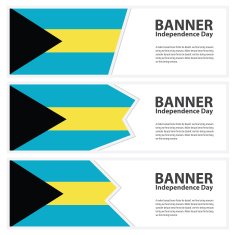 bahamas Flag banners collection independence day