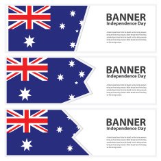 australia Flag banners collection independence day