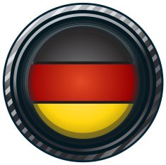 Germany Flag on Shield Vector Illustration
