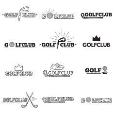 Set of golf club logos N4