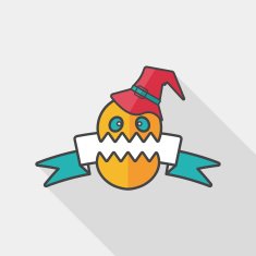 Halloween flag flat icon with long shadow eps10 N5