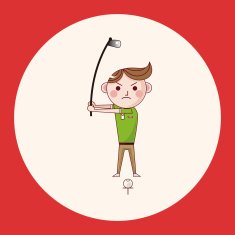person character golfers theme elements N2