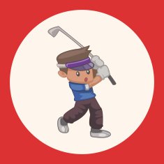 person character golfers theme elements N3