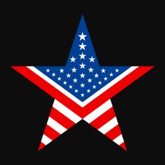 American USA star