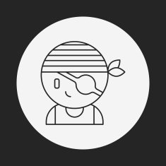 pirate line icon N3