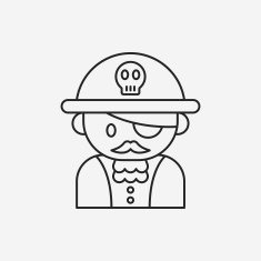 pirate line icon N10