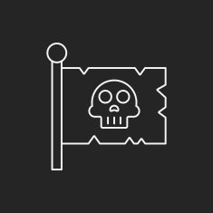 pirate flag line icon N11