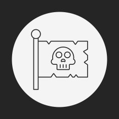 pirate flag line icon N12