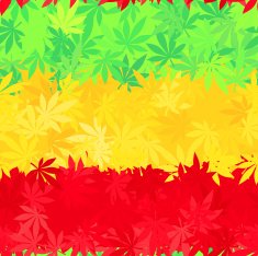 Ethiopia flag seamless pattern Jamaica reggae music vector Colorful africa