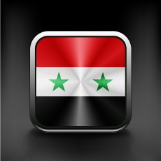 Vector - Syria flag national travel icon country symbol button