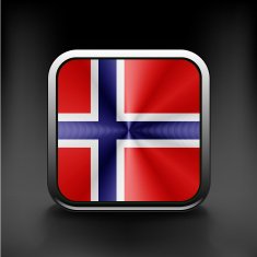 original and simple Norway flag isolated vector