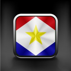 Flag of Saba flag national travel icon country symbol