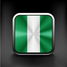 flag of Nigeria national travel icon country symbol