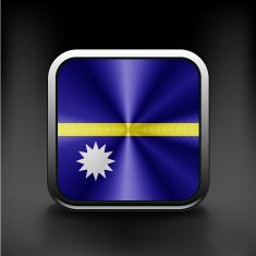 Flag of Nauru country emblem icon