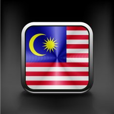 original and simple Malaysia flag isolated official colors